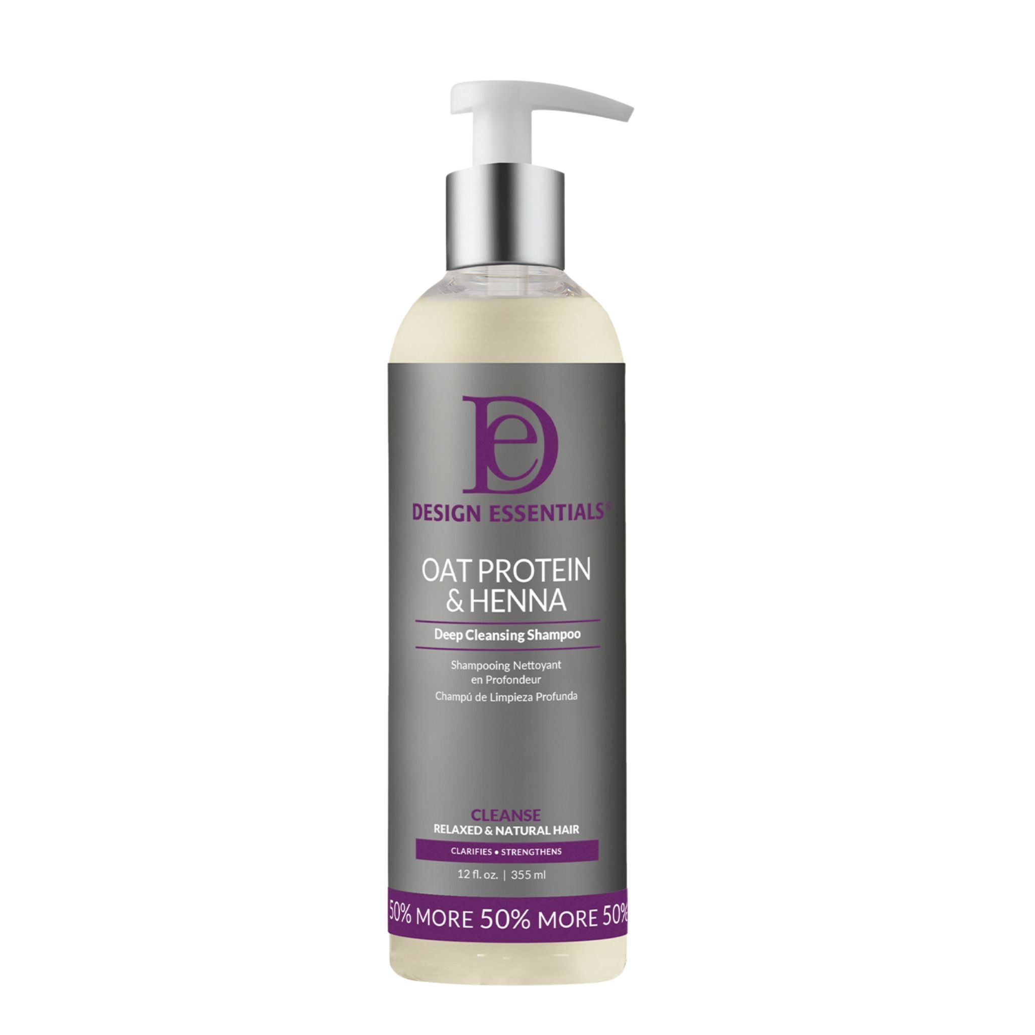 Shampoing nettoyant en profondeur à la protéine d'avoine et au hénné - 355 ml