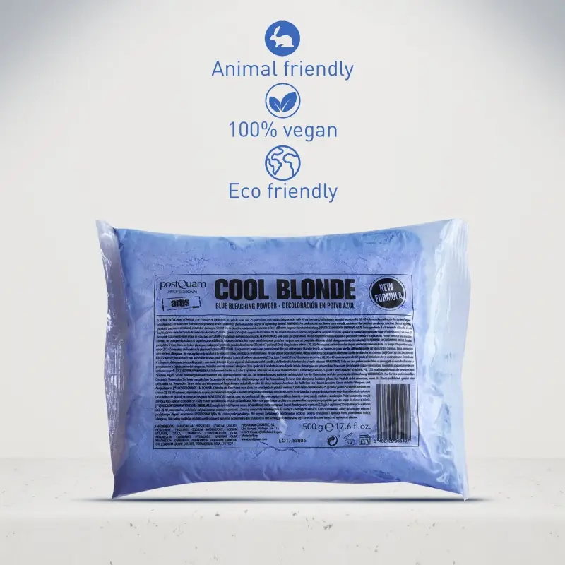 COOL BLONDE. POUDRE DÉCOLORANTE_BLEUE. 7 tons