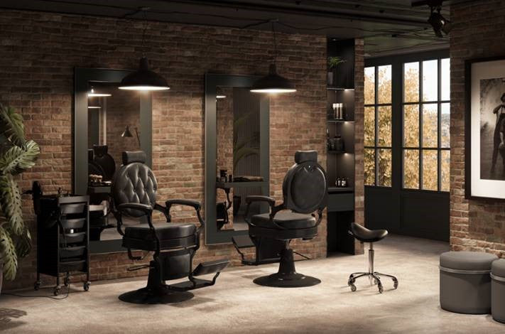 Fauteuil barbier noir