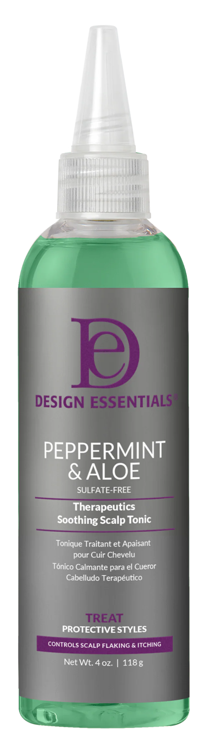 Tonique apaisant du cuir chevelu (menthe poivrée & aloé vera) - 118 ml